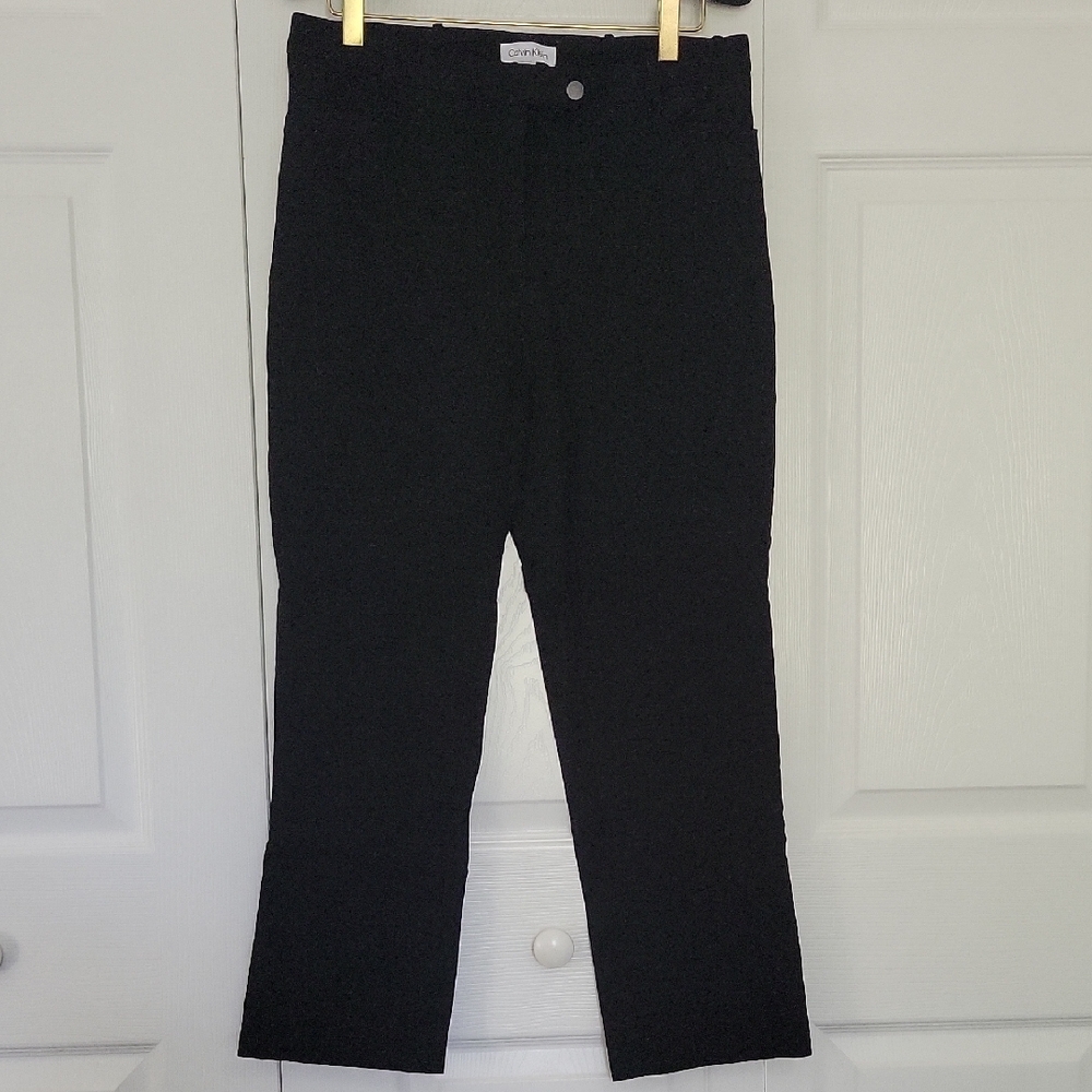 Calvin Klein Black Dress Pants Straight-Leg